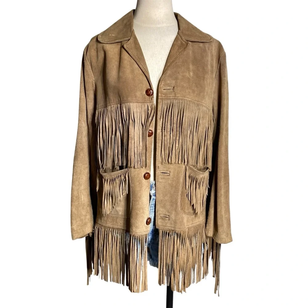 Vintage Leather Fringe Jacket